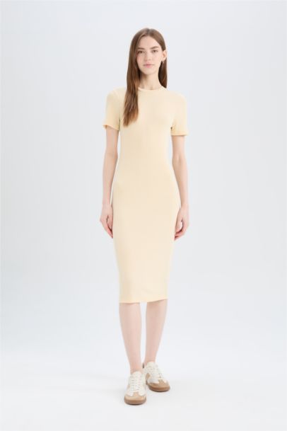 Bodycon Crew Neck Camisole Midi Dress