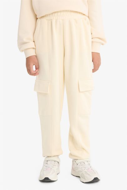 Beli Lastikli Kargo Jogger Eşofman Altı Kız Çocuk