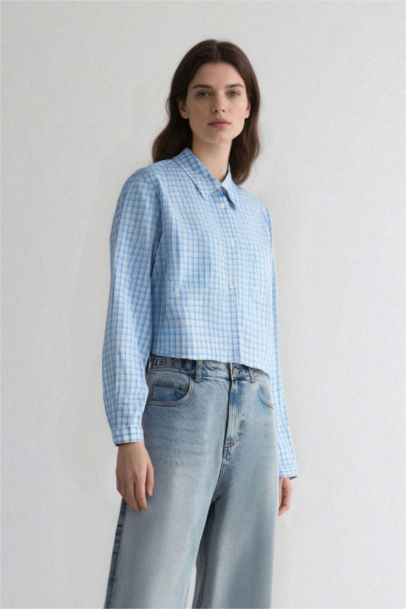 Oversize Fit Shirt Collar Long Sleeve Shirt