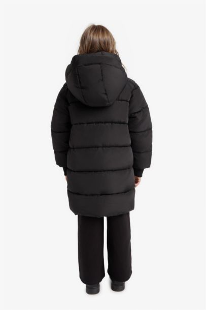 Girl Hooded Zippered Waterproof Puffer Jacket