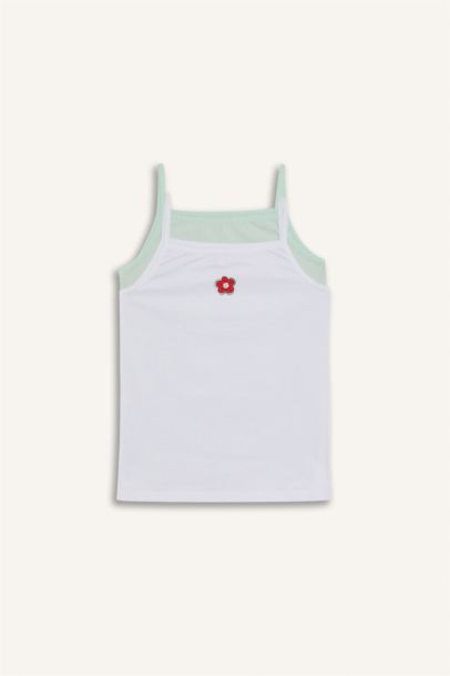 اندر شيرت داخلي بناتي فلورال قصة عادية - قطعتين