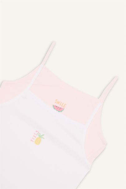 Girl Fruit Patterned 2 Piece Undershirts
