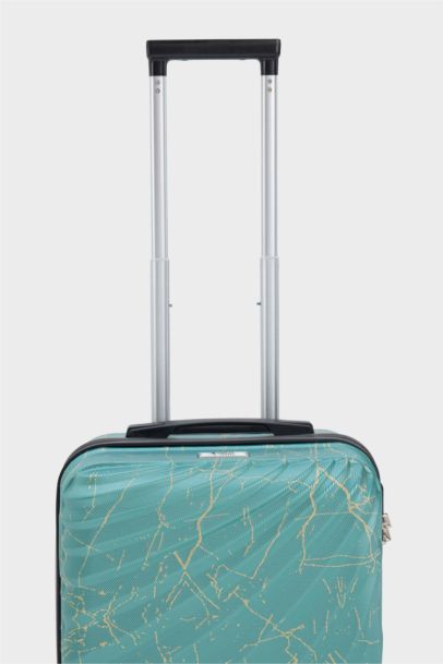 Unisex Sert Kapaklı Çekçekli Küçük Boy  Valiz