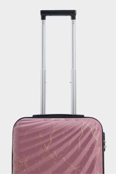 Unisex Sert Kapaklı Çekçekli Küçük Boy  Valiz