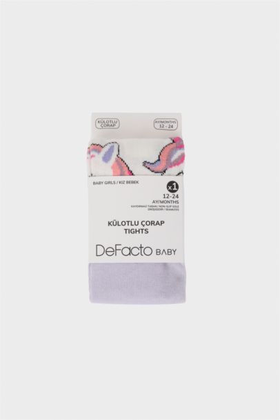 Kız Bebek Dikişsiz Pamuklu Külotlu Çorap