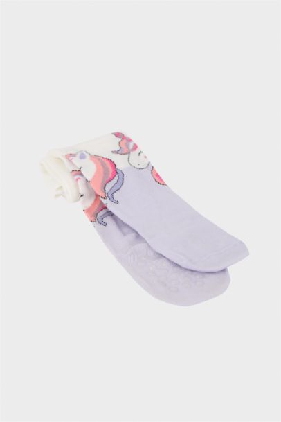 Kız Bebek Dikişsiz Pamuklu Külotlu Çorap