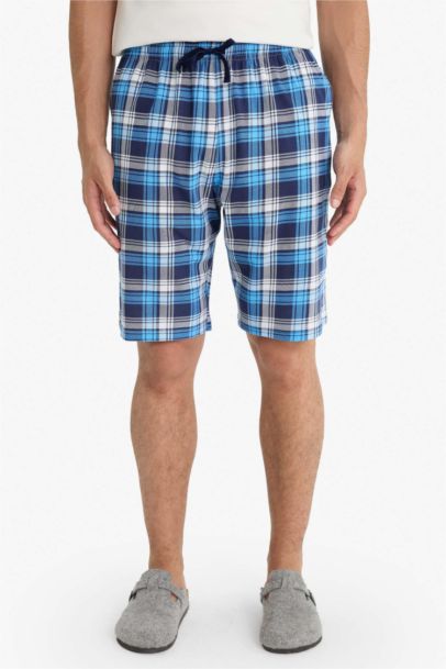 Regular Fit Checkered Pocket Shorts Pajama Bottoms