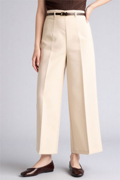Culotte Fit Regular Hem Trousers