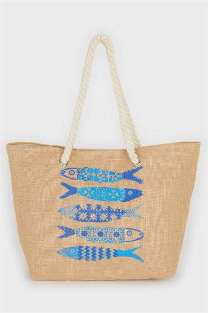 Kadın Plaj Hasır Çantası