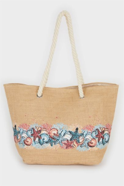 Kadın Hasır Plaj Çantası