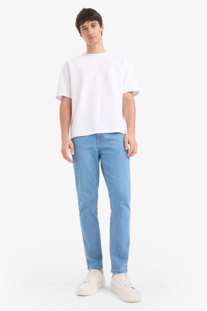 Pedro Slim Fit Dar Kalıp Normal Bel Dar Paça Jean Pantolon