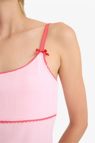 Fall in Love Regular Fit Tank Top Shorts 2 Piece Pajama Set