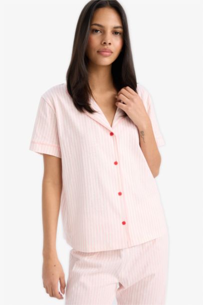 Fall in Love 2 piece Regular Fit Stripped Pyjama Set