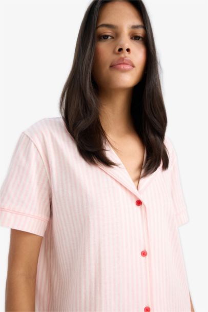 Fall in Love 2 piece Regular Fit Stripped Pyjama Set