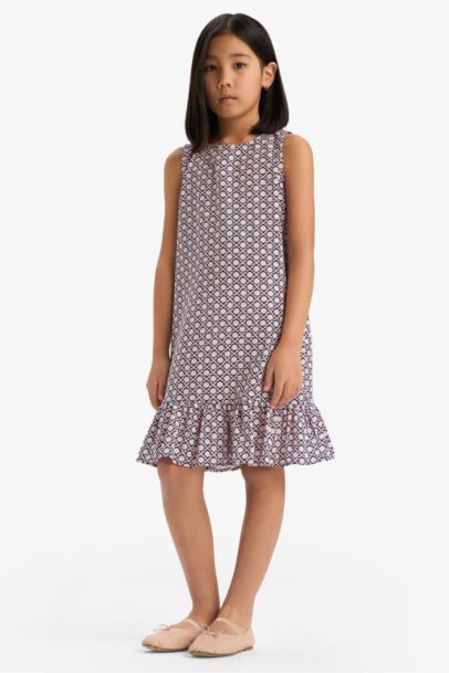 Girl Patterned Viscose Sleeveless Dress