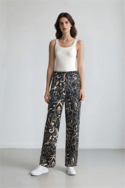 Wide Leg High Waist Trousers
