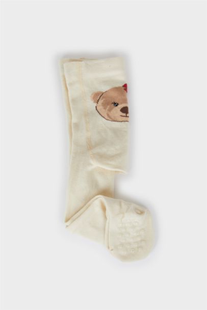 Collant en coton antidérapant pour bébé fille