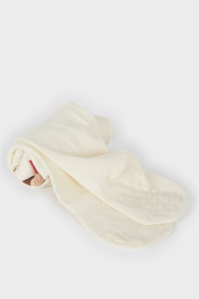 Collant en coton antidérapant pour bébé fille