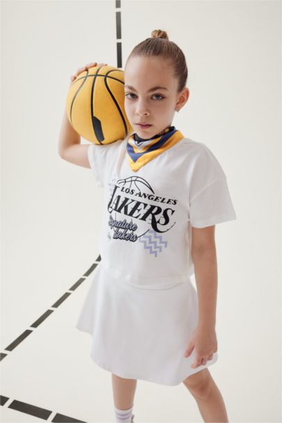 تيشيرت نص كم بناتي من لوس أنجلوس ليكرز