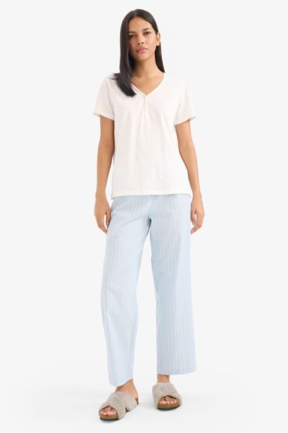 Long Length Poplin Pajama Pants