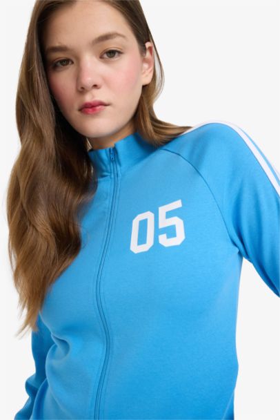 Cool Приталенный Рубашка с Застежкой на Молнию с Надписью Ribana