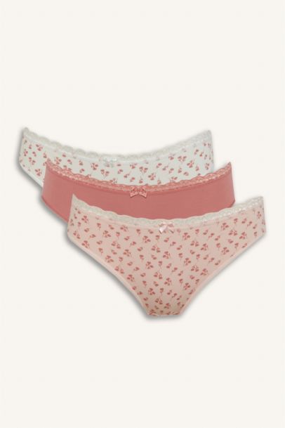 Fall in Love Lace Detailed 3 Piece Panties
