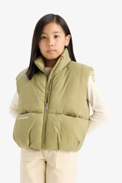 Fermuarlı Şişme Yelek Kız Çocuk