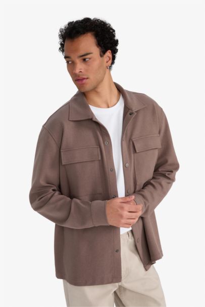 قميص تويل ردن طويل قصة عادية