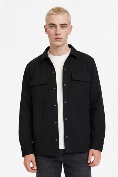 Regular Fit Long Sleeve Overshirt