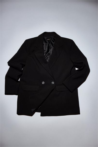 Oversize Fit Jacket Collar Blazer