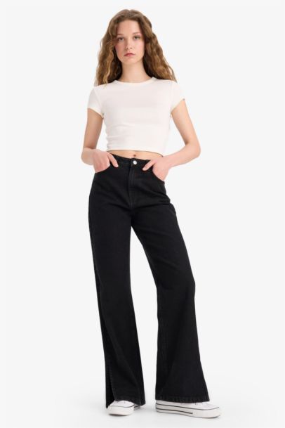 90's Wide Leg High Waist Straight Leg Jeans