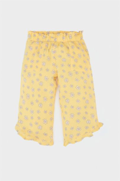 Baby Girl T-shirt Floral Crinkle Viscose Trousers 2 Piece Set