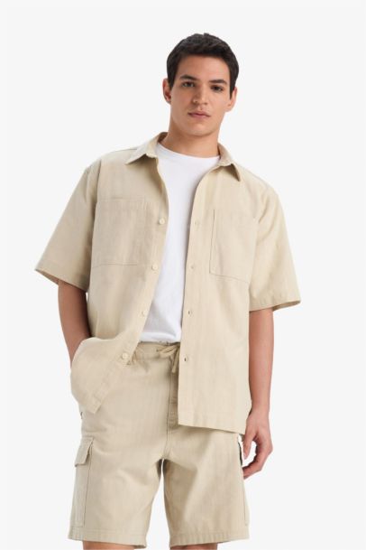 Regular Cargo Cotton Bermuda Shorts