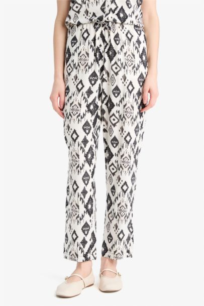 Pantalon large taille haute Coupe carotte