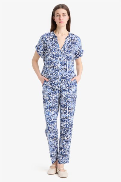 Pantalon large taille haute Coupe carotte