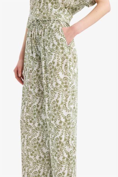 Straight Fit Printed Trousers