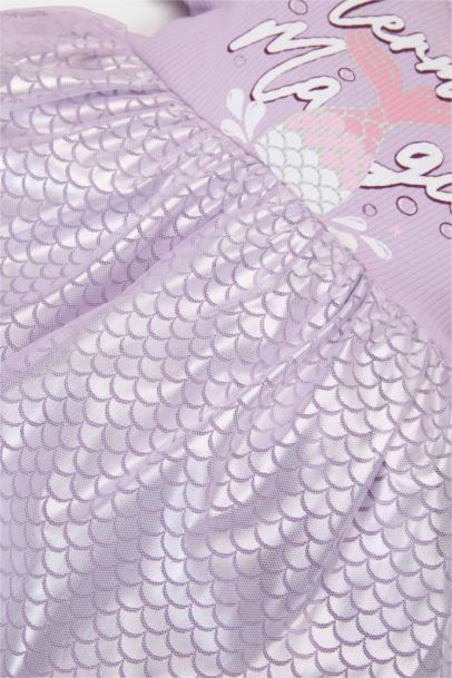 فستان تول بيبي بناتي قصة عادية نص كم مطبوع