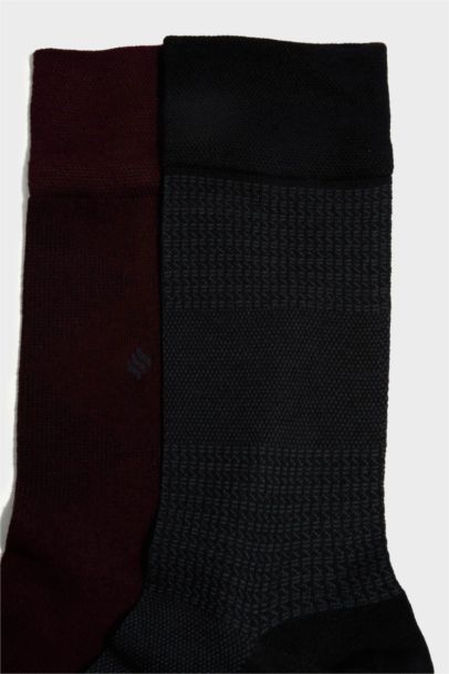 جوارب طويلة قطن رجالي - قطعتين