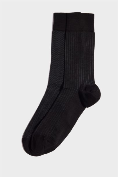 جوارب طويلة رجالي خفيف - قطعتين