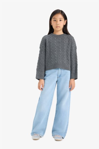 Girl Standard Fit Crew Neck Pullover