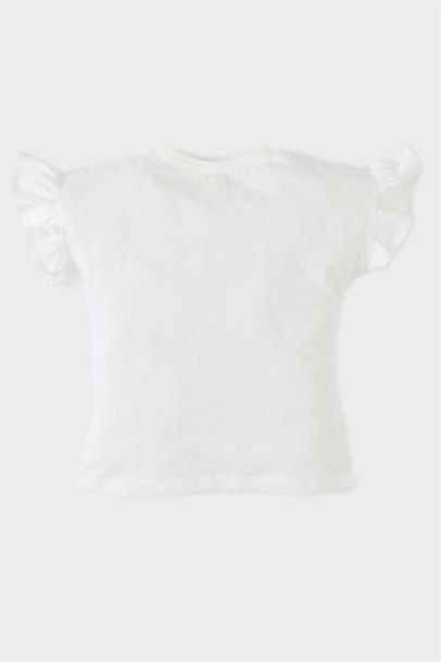 تيشيرت بيبي بناتي قصة عادية بطبعة شعار