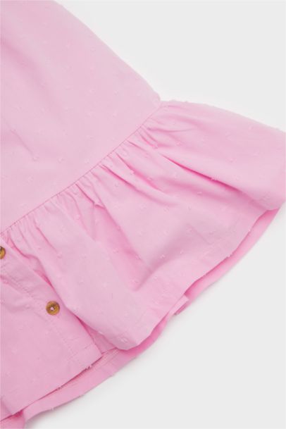 فستان بيبي بناتي كت قصة عادية ورقبة مستديرة