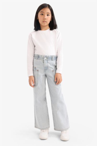 Paperbag Fit Denim Trousers