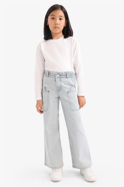 Paperbag Fit Denim Trousers