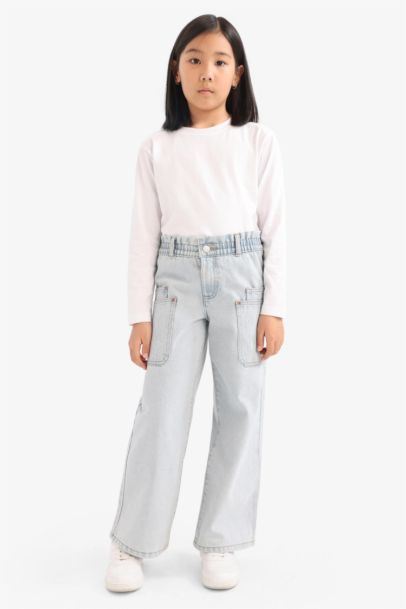 Paperbag Fit Denim Trousers