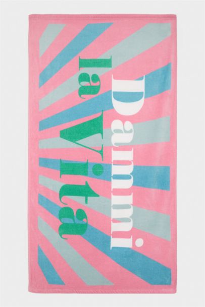 منشفة بحر نسائي قطن منقوش