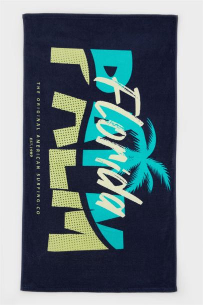 Man Printed Cotton Beach Towel
