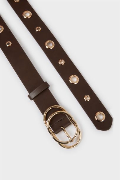 Kadın Suni Deri Jean Kemeri