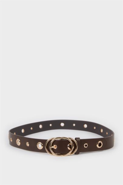 Kadın Suni Deri Jean Kemeri