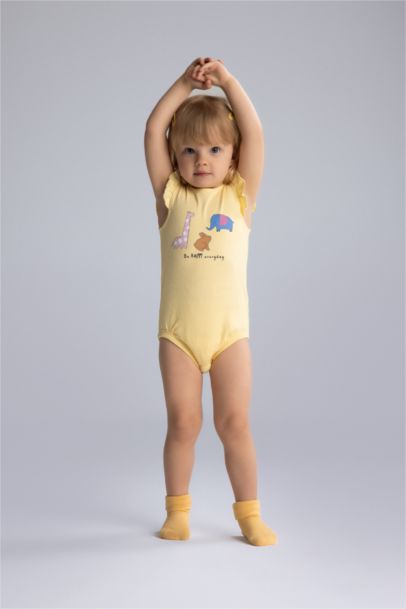 سالوبيت نص كم بناتي مضلع بياقة مستديرة